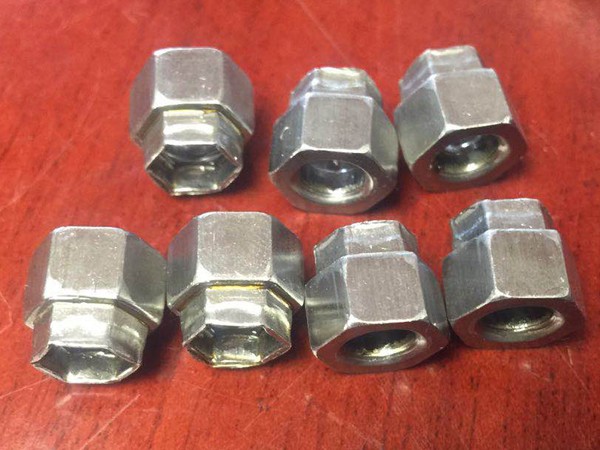 Double hexagonal hollow rivet